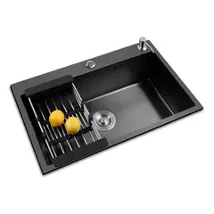 OFERTABKN - Lavaplatos Simple Empotrado Acero Inoxidable Bajo Cubierta