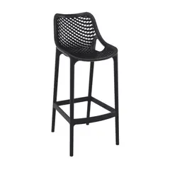 PANDALINO - Taburete Negro Bardo 75cm: Moderno- Resistente- Exterior- Interior