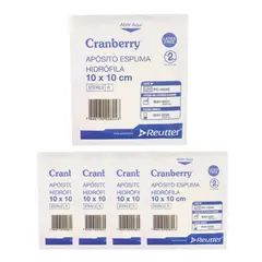 CRANBERRY - Apósito Espuma Hidrófila 10x10 Cm - Pack X5 Unidades