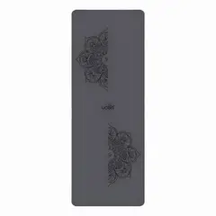 GENERICO - Mat Yoga Caucho Natural Para Ejercicios 5mm - Funda-Gris Oscuro
