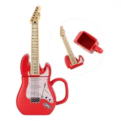 GENERICO - Tazon Ceramica 3d Xl Guitarra Music Guitar Mug - Rojo