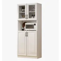 HOMER DESIGN - Mueble De Cocina De Pata Estante Con Vidrio 60x36x176cm