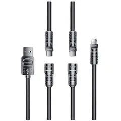 REMAX - CABLE DE CARGA RAPIDA 4 EN 1 60W 1.5MTS NEGRO RC-C168