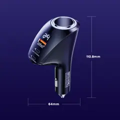 REMAX - CARGADOR RAPIDO PARA AUTO 12V-24V 885W NEGRO RCC339
