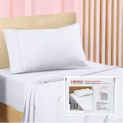 HOMELY - Juego de sabanas 1 Plaza 100 GSM Suave 4 Piezas