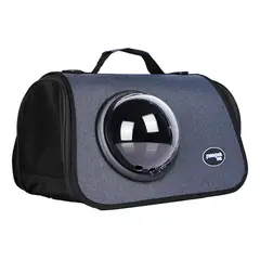 GENERICO - Bolso de transporte para mascotas malla transpirable gris