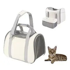 GENERICO - Bolsa mochila transporte de perro y gato 20 L blanco