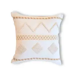 GENERICO - Funda De Cojin Boho Geo Rombos Beige