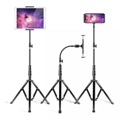KUANGYE - Trípode Soporte Para iPad Tablet Celular Ajustable 69-165cm