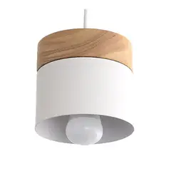 CASA NEW - Lámpara Colgante Nórdica Blanco Con Ampolletas