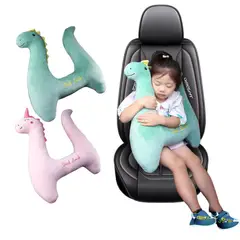CRUSEC - Cojín para Cinturón Auto Niños Viajes Cojin Colgante Verde
