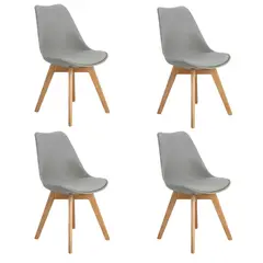 JAVIMATE - Pack 4 Sillas De Comedor Tulip Gris
