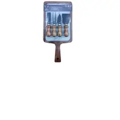 WAYU - SET TABLA DE MADERA PARA CORTAR QUESOS PICOTEO 5pcs