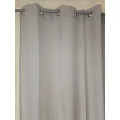 GENERICO - Set de Cortinas Visillo tipo Velo - 2 Paños 140x230cm Color Gris