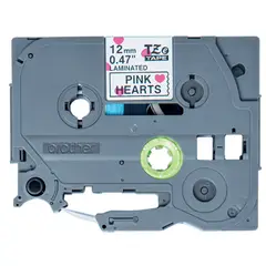 BROTHER - Cinta TZe-MPPH31 adhesiva 12mm x 4mts corazones rosados