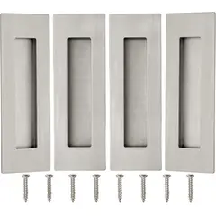 KUANGYE - 4 Asa Rectangular Embutida Puerta Closet Acero 100mm X 50mm