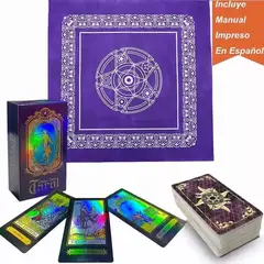 EDWINAYY - Cartas Tarot Mazo Rider Waite En Espa?ol Bolsa Y Pa?o