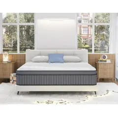 YOMYM - Colchón Premium King Size Upright 3 Caras Blanco Roto 150×200×27cm-