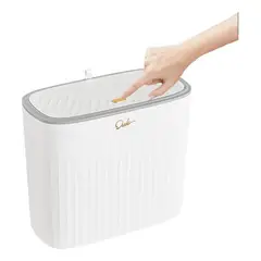 EVERSO - Cubo De Basura Basurero Plástico Con Tapa Para Baño Cocina