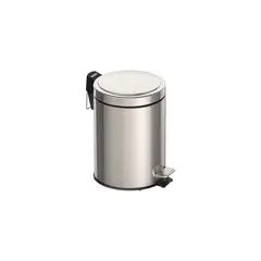 TRAMONTINA - Basurero de acero inoxidable con Pedal Brasil 5 L con acabado pulido y cubo plastico interno