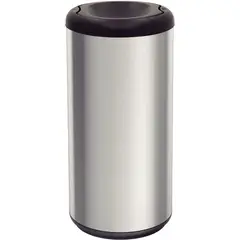 TRAMONTINA - Basurero en Acero con Tapa Vaivén Negro 40L Piemonte