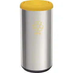 TRAMONTINA - Basurero en Acero con Tapa Vaivén Amarillo 40L Piemonte
