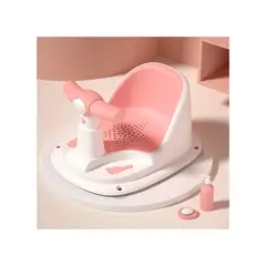 OEM - SILLA DE BAÑO PARA BEBE CON VENTOSA ROSADA