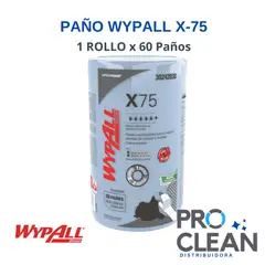 GENERICO - Wypall X75 industrial azul 1 Rollo x 60 Paños