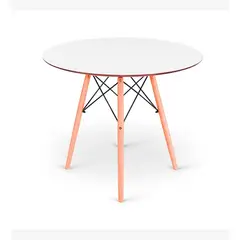 CORI CORI - Mesa de Comedor Eames Redonda 80cms Blanca