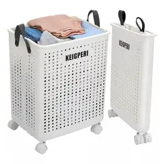 EVERSO - Nuevo Cesta Ropa Sucia Canasto Plegable Con Rued