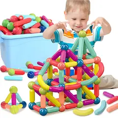 BELIDASHOP - Set De Bloques Magnéticos 36pz Varillas Imantada Para Niños