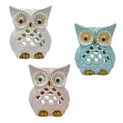 MSA MUEBLES SANTA ANA - Búho Candelabro Grande Unidad ( 3 Colores)