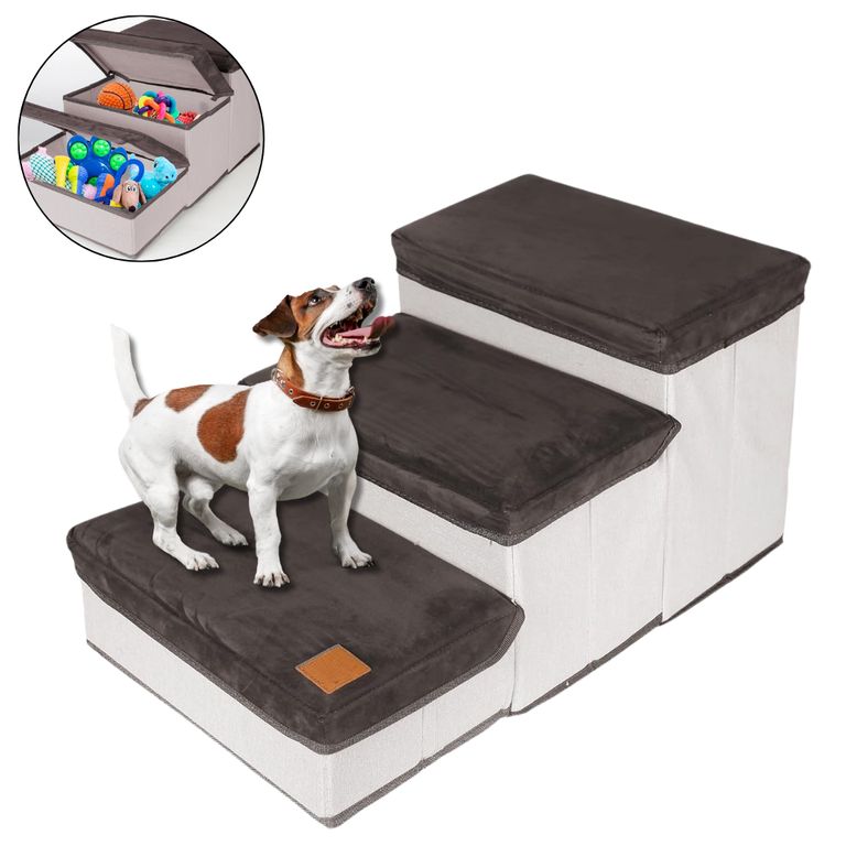 Escalera Para Perros Y Gatos Con Estantes Guardadores a $18.990
