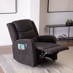 VYS SPA - BERGER RECLINABLE BLACK CON VIBROMASAJE 4 PUNTOS.