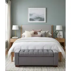 GENERICO - Banqueta Baúl Urban Color Gris Oscuro