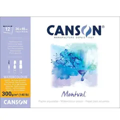 CANSON - Block Montval Acuarela 300gr 36X48cm 12hjs. Fino
