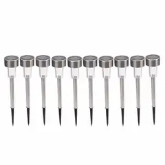 VHEX - Kit 10 Focos Tipo Estacas Solares Exterior Jardin Quincho Pa
