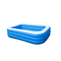GENERICO - Piscina Inflable 3 Anillos Rectangular 210x140x60cm