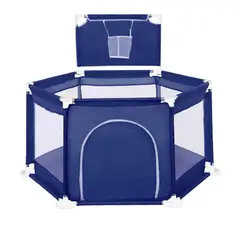 IMPORTCLICK - Piscina Corral Infantil Bebe Estimulación Pelotas 125x65 CM Azul - Azul