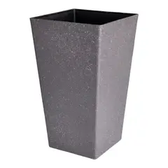 GENERICO - Macetero Plastico Alargado Premium Base Cuadrada Conica - Negro