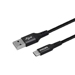 PHILIPS - Cable Trenzado USB-A a USB-C DLC5206A Negro