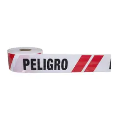 GENERICO - Rollo Cinta Peligro Rojablanca - 350 Mts