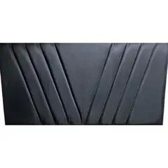 DULCES SUEÑOS - Respaldo Moderno Lineal en V apto para 1 plaza y 1.5 plaza Negro Lino