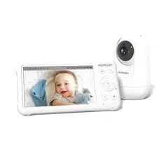 MOMCOZY - Monitor de bebé 1080p Full HD - Blanco