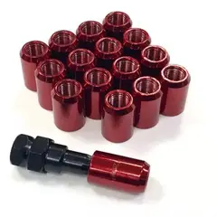 GENERICO - Tuerca Seguridad Antirobo Tuning Decorativas 16unds 12mm R