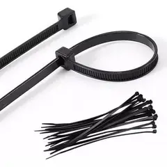 GENERICO - Amarras Plasticas Negras 5x250mm Bolsa 250pcs