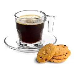 GENERICO - Set 6 Tazas + Plato Cafe Expresso 70 Ml Kimglass Cartagena
