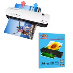 CREA PRINT - Pvc Laminadora Plastificadora A4 Térmica + 100 Laminas