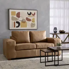 MUEBLES COTTONI - Sofá 2 cuerpos Etna Cuero