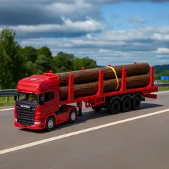 WELLY - Camión Scania Logging Trailer Burdeo - Escala 1:64